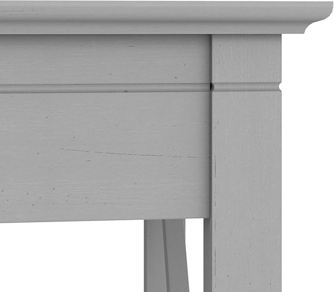 Bush Furniture Key West 60W Modern Farmhouse L Shaped Desk in Cape Cod Gray, 60-Inch Corner Computer Table for Home Office Workspace