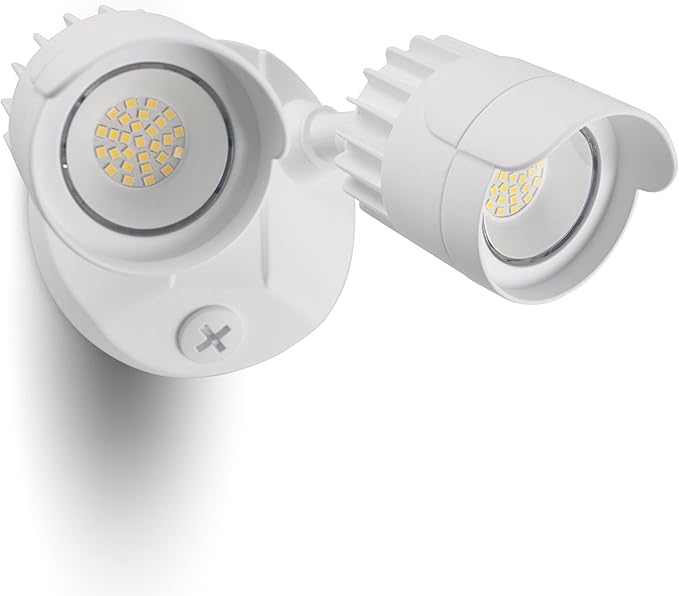 LED Flood Lights Outdoor, 34W 3500LM 5000K Daylight, IP65 Waterproof Security Lights with 2 Adjustable Heads, Exterior Wall Light for Patio, Garage, Yard (White)