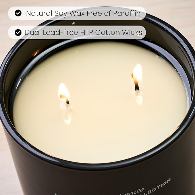 M&SENSE Natural Soy Candle| Puffy-Cloud Dream | 16.6 oz, 95H Burn | Minimalist Christmas Scented Candle for Relaxation, Gifting, Home Décor | for Bedroom, Office, Party Large