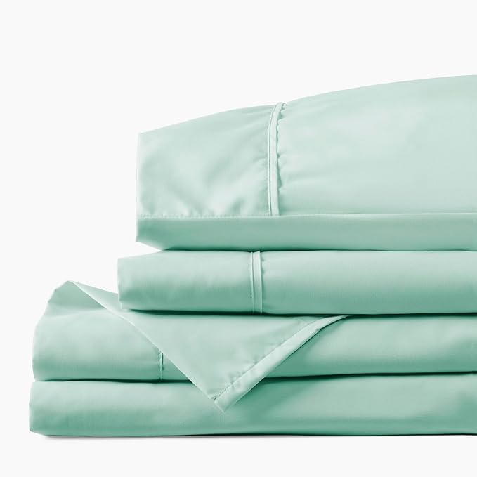 PeachSkinSheets Mint Julep Sheet Set - 1500tc Level of Softness - Extra Soft Cooling Sheets for Hot Sleepers and Night Sweats - California King Size