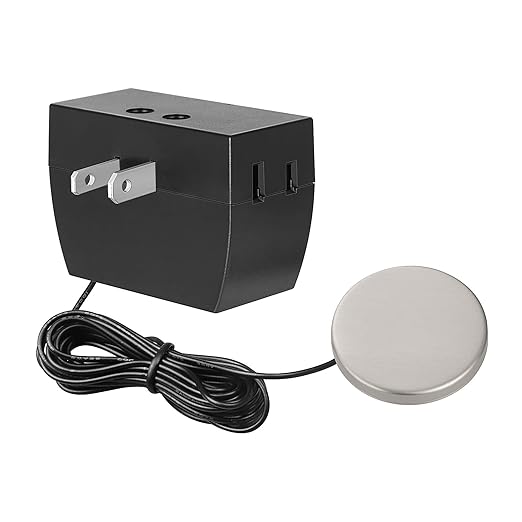 DEWENWILS Touch Dimmer Switch, Touch Pad Control with 3 Levels of Dimming, Dimmable LED/CFL Lights, and Incandescent Bulbs, Extension Cord, 1 Pack, ETL Listed, Black