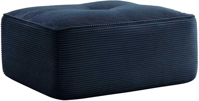 Blue Ottoman for Modular Sectional Sofa, Corduroy Deep Seat for Oversized Compressed Boneless Sectional Couches for Living Room Bedroom Apartment, Cloud Sofa Couch, Memory Foam, No Assembly