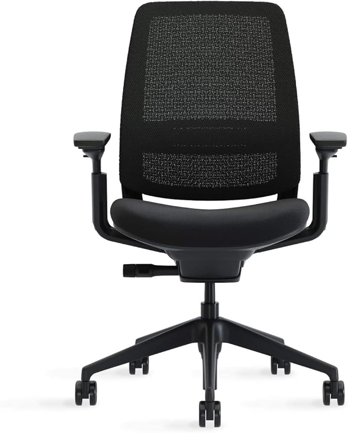 Steelcase Series 2 Office Chair, Graphite Frame, Cogent Connect Lagoon, Hard Floor Casters