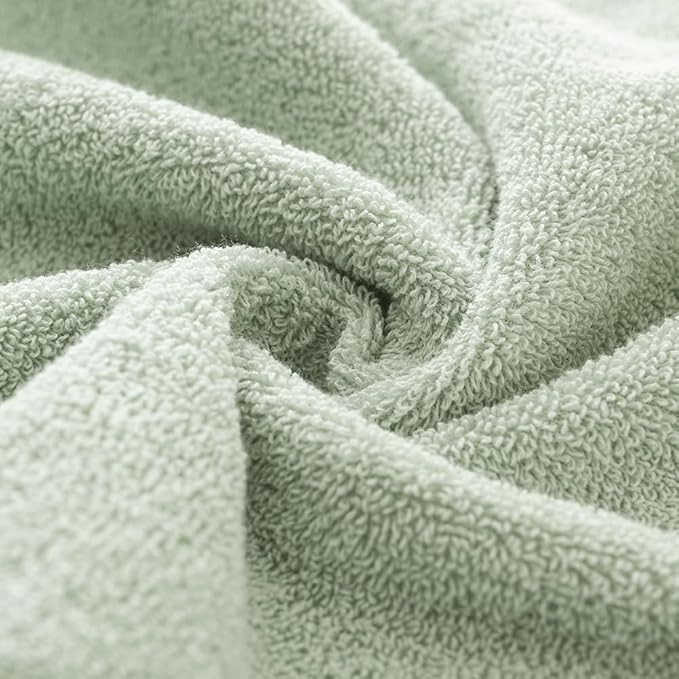 sense gnosis Green Hand Towels Terry & Waffle Weave Design Premium 100% Cotton 2 PC Towel Set Soft Absorbent Quickdry Spring Decorative Bathroom Hand Towel 13X 29 Inch