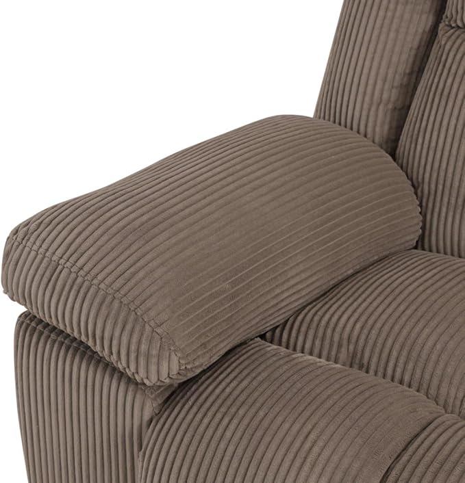 Manual Recliner Sofa Set,Microfiber Reclining Couch Set,Modern Living Room Furniture Set,Reclining Sofa Couch Chair for Living Room Home Office(Dark Brown,3 Pieces Set)