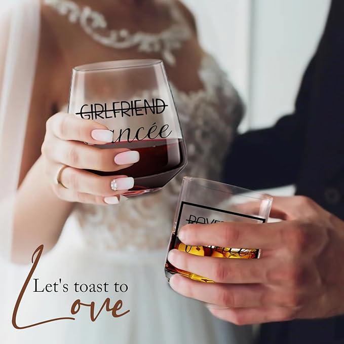 Christmas Engagement Gifts for Couples - Fiance Fiancee Gift for Newly Engaged Couple, Future Mr and Mrs Just Engaged Gifts, Engagement Party Decorations