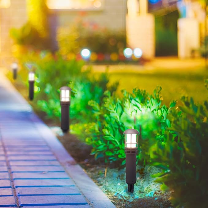 Outdoor Landscape Lights - Low Voltage Aluminum Construction, Waterproof 12V 3W 3000K Warm-Yellow Light (12-Pack)