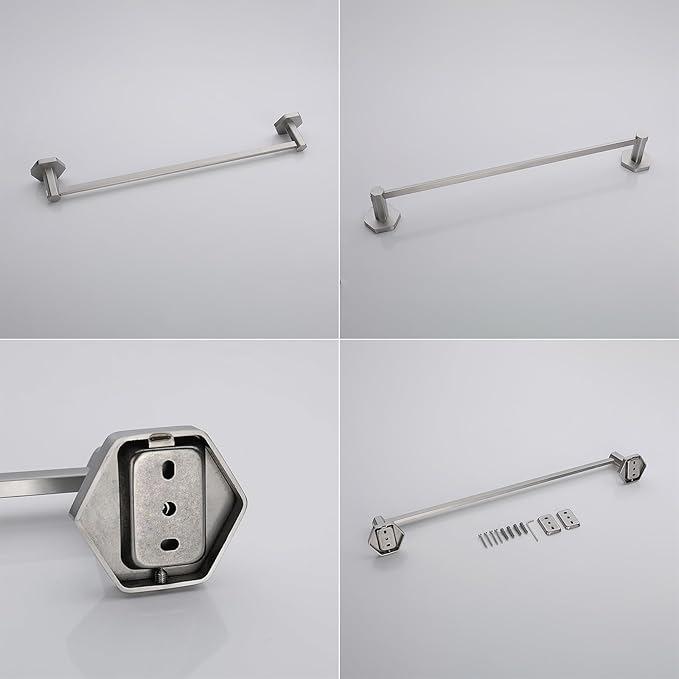 GERZWY 24 Inch Bath Towel Bar Brushed Stainless Steel Bathroom Towel Holder, Heavy Duty Wall Mounted Towel Rack