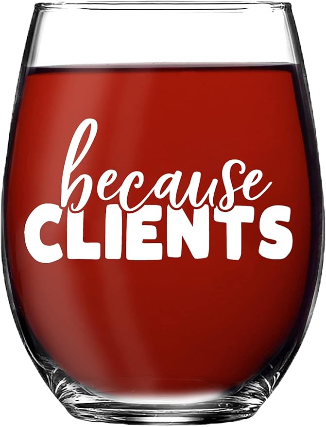 Funny Wine Glass Gift for Hair Stylists, Lawyers, Realtors, Social Workers, Paralegal - Hairdresser Gifts for Women - White Elephant Gift for Adults