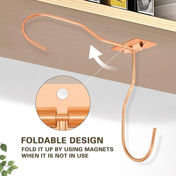 Banana Hanger Hook – Space Saving Banana Holder Hanger to Keep Bananas Fresh, Self Adhesive and Screw Banana Hook 3Pack Rose Gold