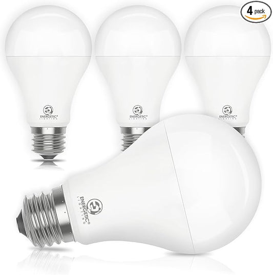 4 Pack 150 Watt Equivalent LED Light Bulb, Super Bright A21 Light Bulb, Warm White 3000K, 2600 High Lumens LED Bulb, Non-Dimmable, E26 Base, UL Listed