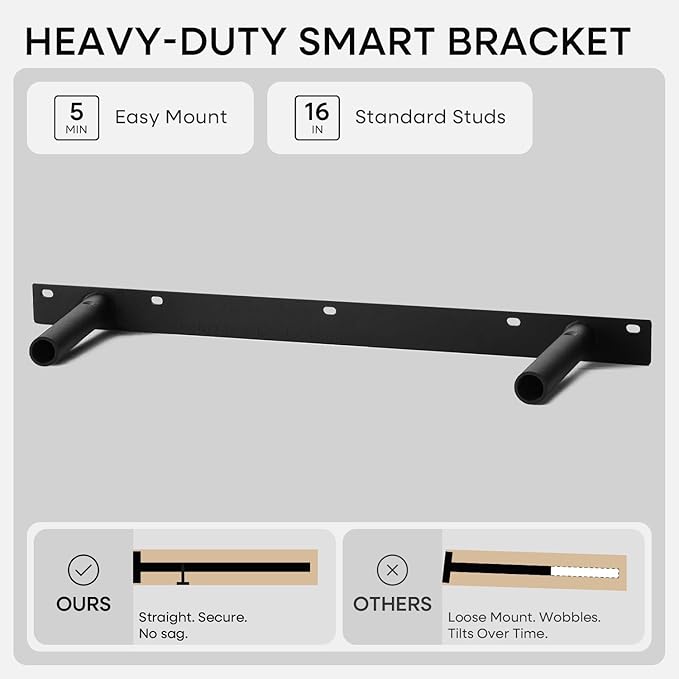 Homeforia 24inch Walnut Floating Shelves for Wall, High End Solid Real Wood 24in Floating Shelf for Bathroom, Dark Brown 24 inch Long Floating Shelves, Heavy Duty Bracket, 24 X 6.5 X 1.75 in, Set of 2