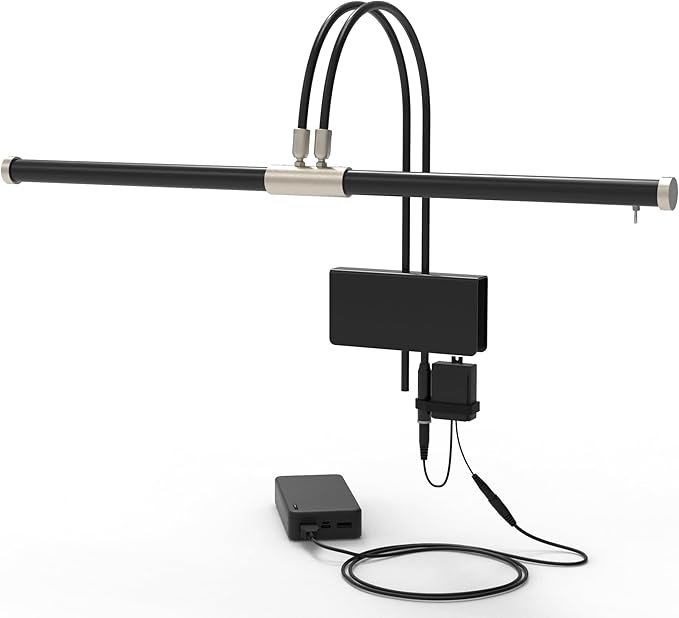 Cocoweb 22" Battery Powered Grand Piano Lamp in Satin Nickel - LED, Adjustable, Quality Lighting