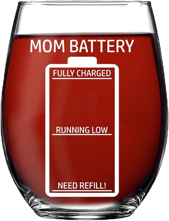 Funny Wine Glass Gift for Moms, Women - 20oz Capacity