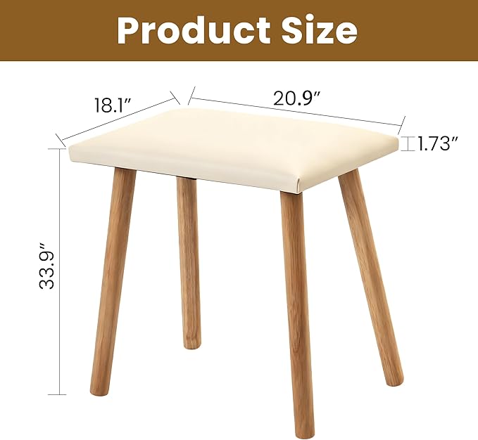 Makeup Vanity, Modern Makeup Dressing Stool with Soft Cushion for Living Room, Bedroom, Entryway