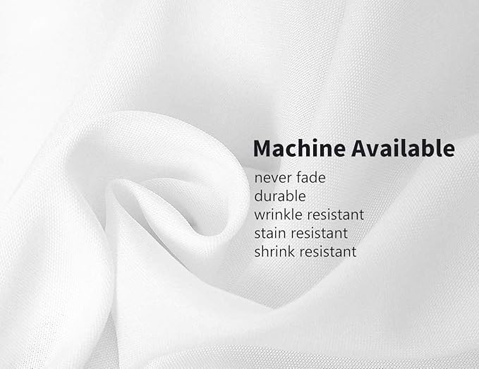 Surmente White Square Tablecloth-70x70 Inch Table Cloth for Small Square Tables,Washable Polyester Table Cover for Weddings, Banquets, or Restaurants