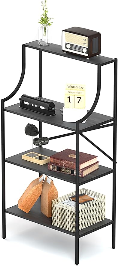 Console Table, entryway Table 4-Tier Sofa Table with Storage Shelves, Couch Table Behind Sofa, Standing Bakers Rack