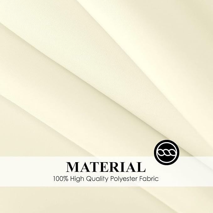 Rectangular Tablecloth 90x156 Inch 6 Pack Ivory Table Cloths for 8ft Stain Resistant Decorative Washable Polyester Rectangle Tablecloths for Dining Table Banquets Buffet Parties and Wedding