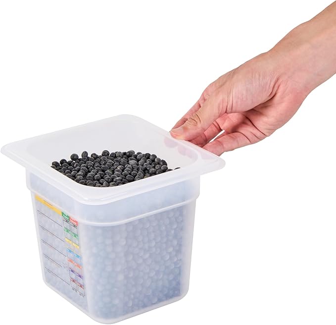Restaurantware Food Storage Container 1 Pack of 6.8 x 4.2 x 5.9 Inches Plastic Stackable Storage Box White Reusable Label Container Dishwasher Safe For Restaurants And Kitchens