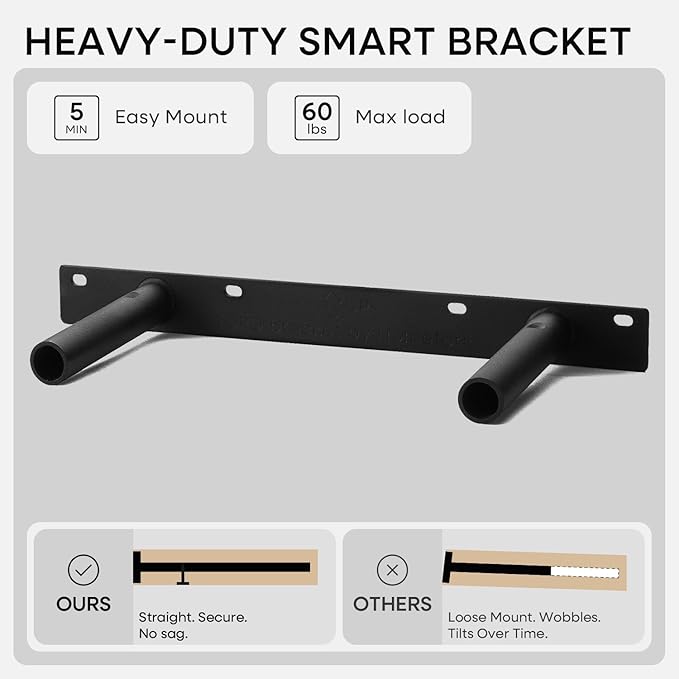 Homeforia Walnut Floating Bathroom Shelves, High End Solid Real Wood 16 inch Small Floating Shelf for Wall Mounted, Dark Brown 16inch Floating Shelves, Heavy Duty Bracket, 16 X 6.5 X 1.75 in, Set of 2