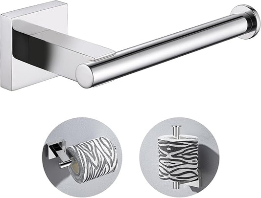 Suyar Polished Chrome Toilet Paper Holder, SUS 304 Stainless Steel Wall Mount Toilet Roll Holder, TP Hanger for Bathroom