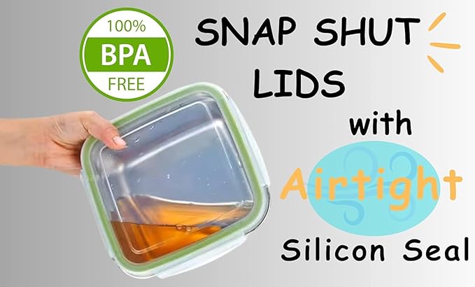 Set of 2 Stainless Steel Sandwich Containers - Food Grade Metal Base, BPA Free Leakproof & Airtight Silicone Seal Lid. Great for Sandwiches, Snacks, Meal Prep & Food Storage - Blue/Orange
