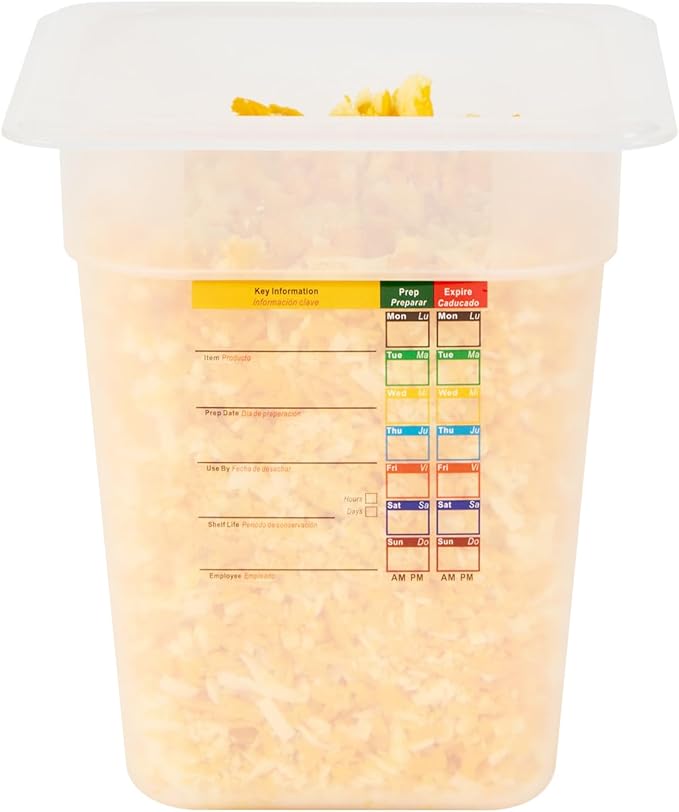 Restaurantware Food Storage Container 1 Pack of 6.8 x 6.2 x 7.8 Inches Plastic Stackable Storage Box White Reusable Label Container Dishwasher Safe For Restaurants And Kitchens
