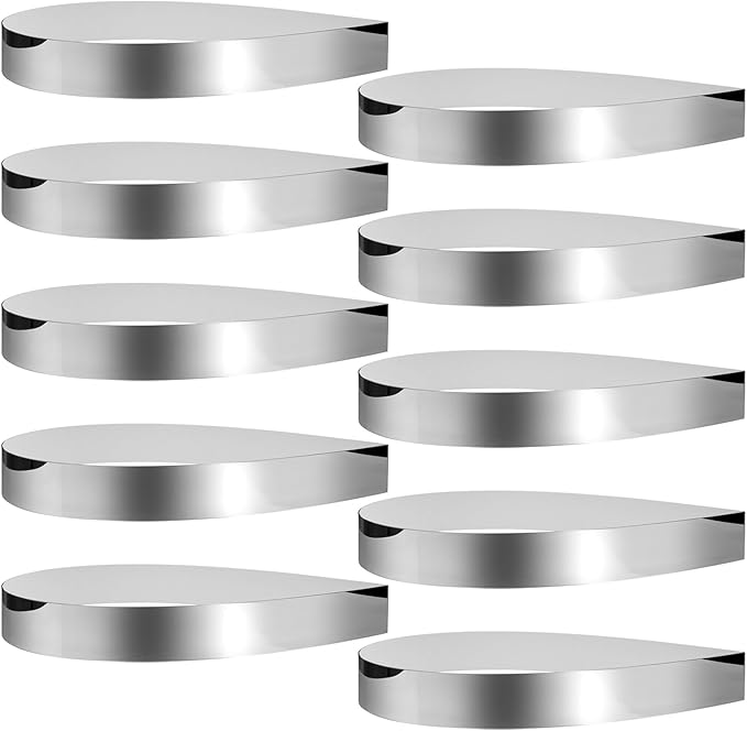 10Pcs DIY Striped Mirror Stickers 39.37 Inch Self Adhesive Long Acrylic Wall Decals Mirror Strips Removable for Home Art Wall Decor (Silver)