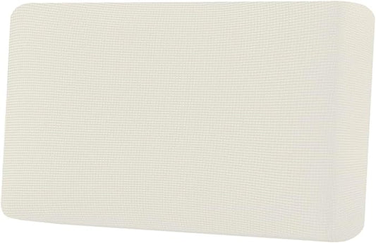 H.VERSAILTEX Super Stretch Individual Seat Cushion Covers Sofa Covers Couch Cushion Covers Slipcover Sets Thick Jacquard Textured Twill Fabric (1 Piece Loveseat Cushion Cover, Cream)