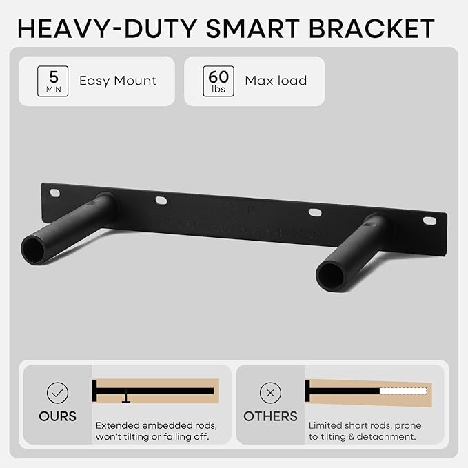 Homeforia 16 inch Golden Oak Floating Shelf, High End Solid Real Wood 16inch Small Floating Shelves for Wall Mounted, Oak Wooden 16in Floating Shelves, Heavy Duty Bracket, 16 X 6.5 X 1.75 in, Set of 2
