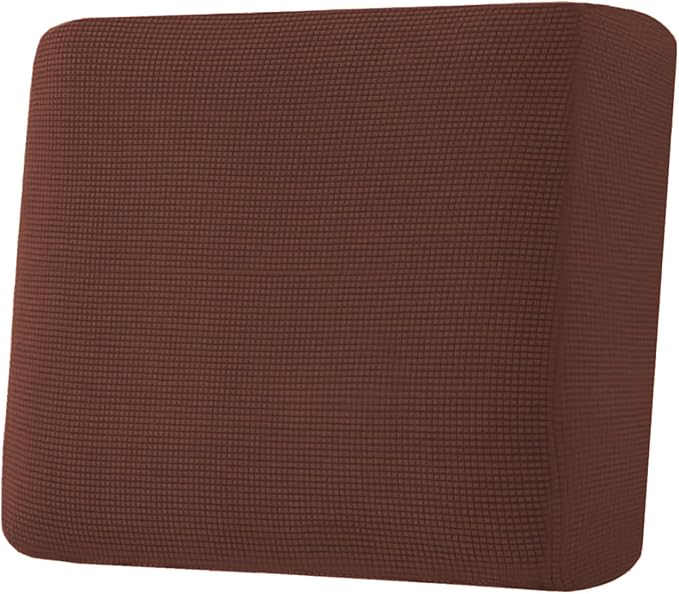 H.VERSAILTEX Super Stretch Individual Seat Cushion Covers Sofa Covers Couch Cushion Covers Slipcover Sets Thick Jacquard Textured Twill Fabric (1 Piece Chair Cushion Cover, Burnt Brick)
