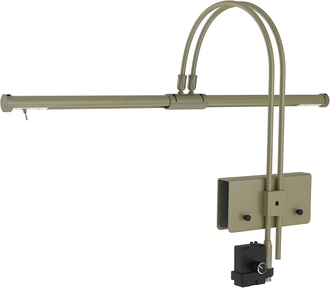 Cocoweb 22" LED Grand Piano Light in Antique Brass with Dimmer Clip