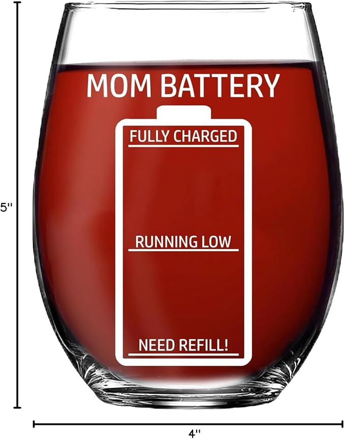 Funny Wine Glass Gift for Moms, Women - 20oz Capacity