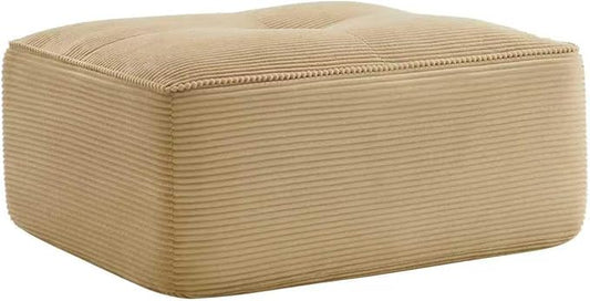 Camel Ottoman for Modular Sectional Sofa, Corduroy Deep Seat for Oversized Compressed Boneless Sectional Couches for Living Room Bedroom Apartment, Cloud Sofa Couch, Memory Foam, No Assembly