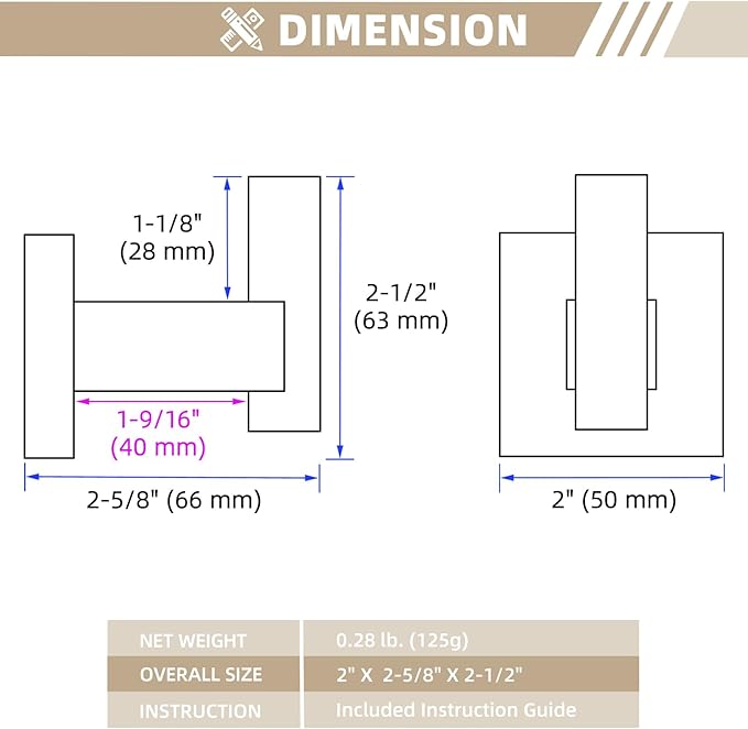 Suyar Brushed Gold Towel Hook, SUS 304 Stainless Steel Coat Robe Hook, Bathroom Towel Holder for Wall