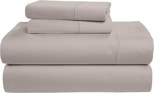 LANE LINEN 100% Egyptian Cotton Bed Sheets - 4PC Queen Sheets Set, Long Staple Cotton Bedding Sheets, Sateen Weave, Luxury Hotel Sheets, Deep Pocket - Nacreous Clouds