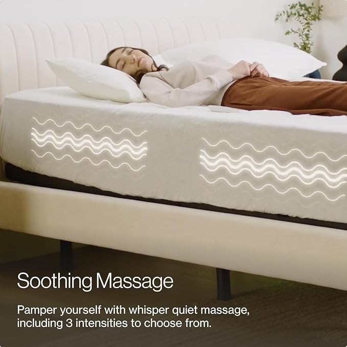 Nectar Twin XL Adjustable Base & 12” Hybrid Mattress (New Version) - Head & Foot Incline - Medium Firm Memory Foam & Coils - Cooling Layer - 3 Massage Settings - 365-Night Mattress Trial & Forever W