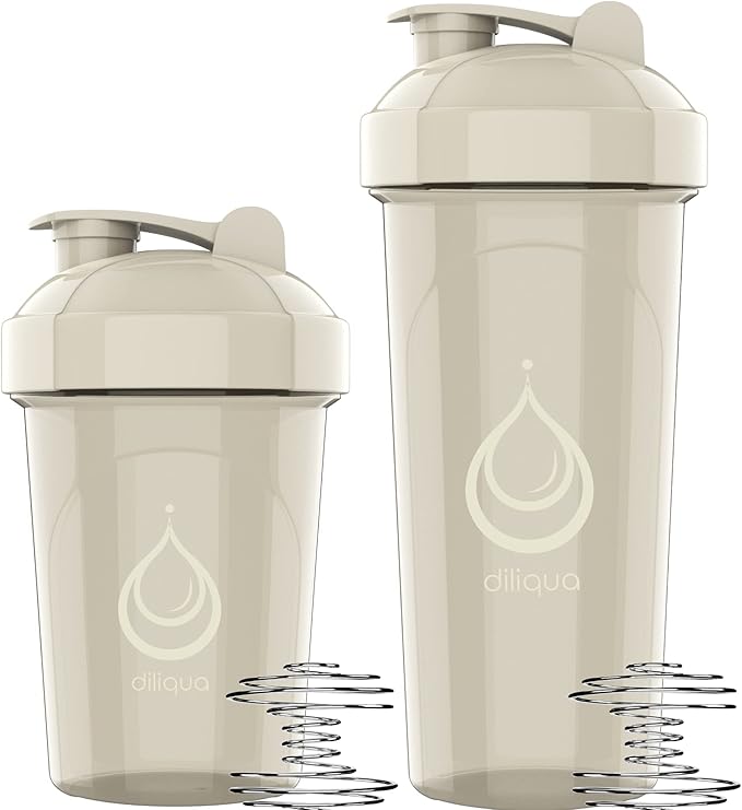10 PACK- Shaker Bottles with Wire Whisks for Protein Mixes | Leakproof Blender Shaker Bottle Pack | BPA-Free & Dishwasher Safe | 5 Large 28 oz & 5 Small 20 oz Shaker Bottle | Cups for Shakes