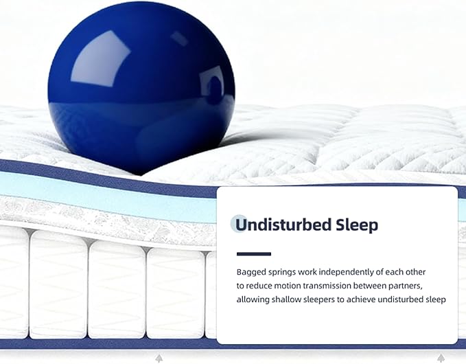 Luxurious Hybrid Mattress, with Built-in Gel Memory Foam, Independent Spring Design, and No Odor (Full, Medium Plush, 14, 14, Inches)