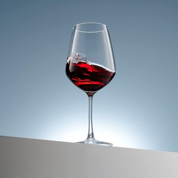 Wine Glasses, Italian Red Wine Glasses Set, 18oz Clear Wine Glasses, Wine Glass Cups, Set of 2 - Made In Italy