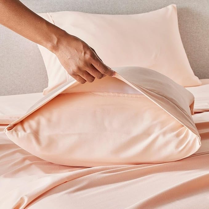 PeachSkinSheets Brushed Silver Sheet Set - 1500tc Level of Softness - Extra Soft Cooling Sheets for Hot Sleepers and Night Sweats - XL Twin Size
