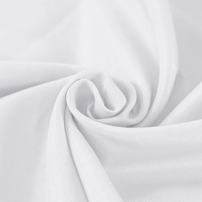 6 Pack White Tablecloth 60 x 120 Inch Table Cloth for 8 Foot Rectangle Tables, Wrinkle Resistant Washable Polyester Fabric Table Covers for Party, Wedding,Dining,and Banquet