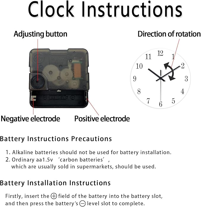 Beach Coastal Wall Clocks Battery Operated Analog Round Wall Clock for Living Room Decor 14 Inch Blue Glass Silent Wall Clock