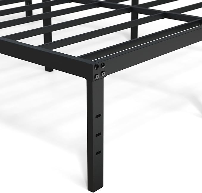 Full Size Bed Frame No Box Spring Needed, 16 Inch Heavy Duty Metal Platform Bed Frame Full Support Up to 3000 lbs, Easy Assembly, Noise Free, Black