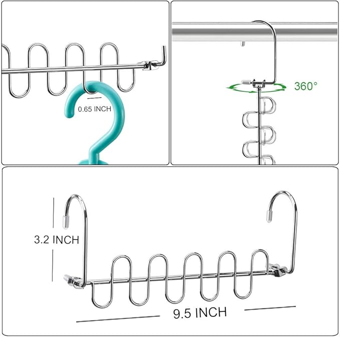 Meetu Space Saving Hangers Magic Cloth Hanger Metal Closet Organizer for Wardrobe Organization (Pack of 20)