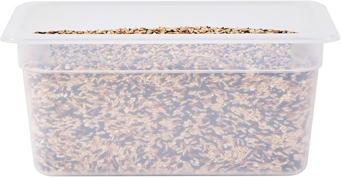 Restaurantware Food Pans Pack of 10 Plastic Rectangle Food Containers 1/3 Size with Traceability Label, Storage Containers Dishwashable Hot Cold Friendly for Restaurants Buffet Commercial Use