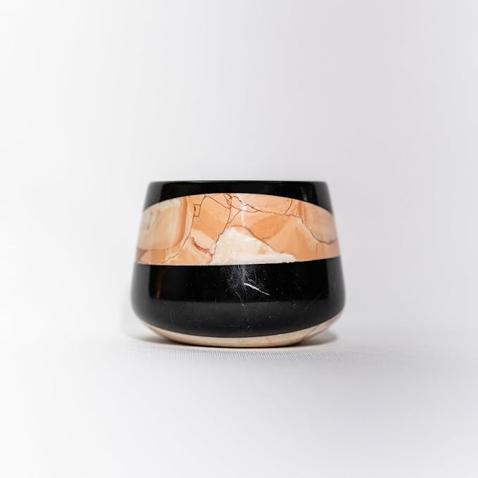Engraved Marble Whiskey Cup, Unique Handmade Whiskey Glass, Marble Stone Whiskey Glasses for Scotch, Bourbon, Liquor and Cocktails, Suitable for Small Gathering & Home Decor