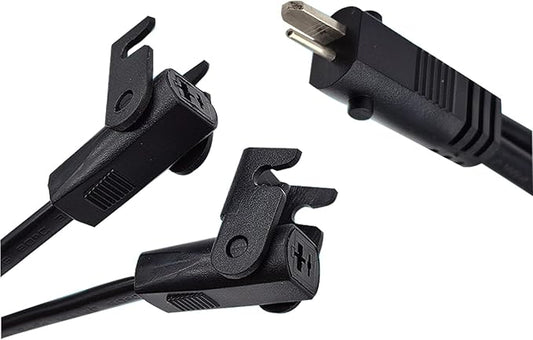 Recliner Power Splitter Cord 78 Inch 2 Pin Splitter Y Cable Replacement, 6.5FT, Black, 2 Motors to 1, Compatible with Okin, Dewert, Lazboy, Pride, Catnapper, Limoss Motors