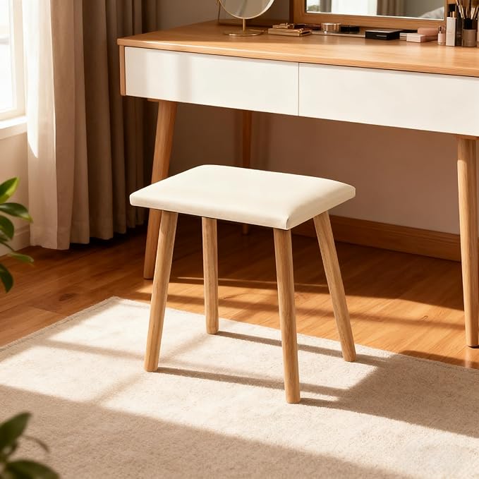 Makeup Vanity, Modern Makeup Dressing Stool with Soft Cushion for Living Room, Bedroom, Entryway