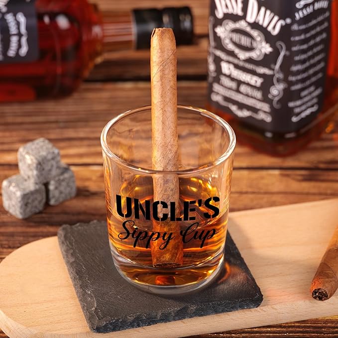 Ithmahco Aunt And Uncle Christmas Gifts, Aunt Wine Glass And Uncle Whiskey Glass Set, Aunt Uncle Gifts, Best Aunt And Uncle Ever Gift Set, Funny Christmas Birthday Gifts For Aunt Uncle
